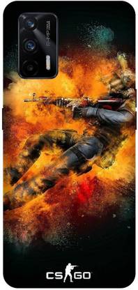 Yoprint Back Cover for Realme X7 Max 5G free fire game print Printed back Cover