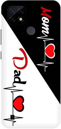 Bluvver Back Cover for Realme C21Y, RMX3261 , RMX3263, Printed Love Mom Dad Back Cover
