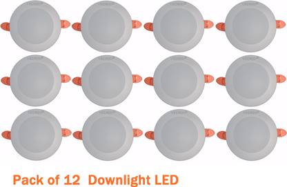 VEDRID Round 6500K 700 lm for 3 Inch Junction Box LED DownLight White Pack of 12 Recessed Ceiling Light Ceiling Lamp