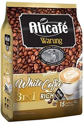 Alicafe White Warung Coffee Instant 3 in 1 premix Coffee 15 Sachets (Imported) Instant Coffee