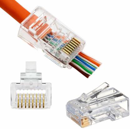 SE ® Cat6 50pcs pack pass through RJ45 Wire Connector