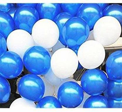 Super Easy Solid Blue and White Balloons for Decorations, Color Themed Party, Weddings, Baby Shower, Birthday Parties Balloon Balloon