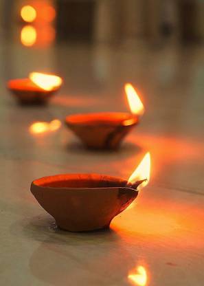 PAWAR Clay Traditional Diwali Ke Diye | Mitti Diya | Diya for Diwali Home Decoration Earthenware (Pack of 21) Table Diya