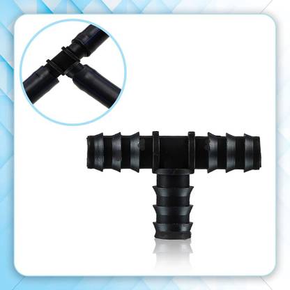 SIDDHI Garden-Drip Irrigation Accessories - Tee Connector for 16mm Pipe - Pack of 100 Drip Irrigation Kit