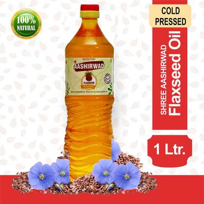 SHREE AASHIRWAD 100% Pure Cold Pressed Natural Flax Seed Oil (Alsi Ka Tel) Flaxseed Oil PET Bottle