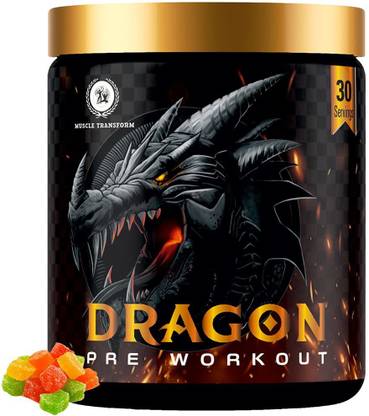 Muscle Transform Dragon Pre-Workout For High Intensity Workout, Strength & Non-Crash Energy. Sports Drink