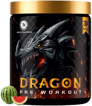 Muscle Transform Dragon Pre-Workout For High Intensity Workout, Strength & Non-Crash Energy. Sports Drink
