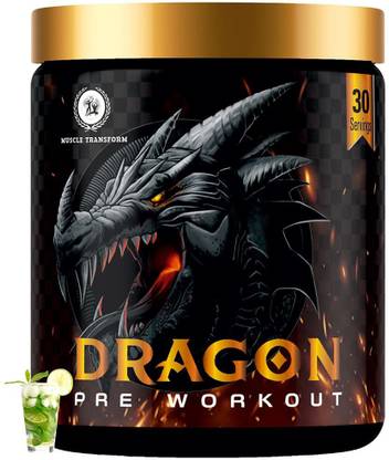 Muscle Transform Dragon Pre-Workout For High Intensity Workout, Strength & Non-Crash Energy. Sports Drink