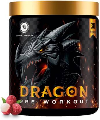 Muscle Transform Dragon Pre-Workout For High Intensity Workout, Strength & Non-Crash Energy. Sports Drink
