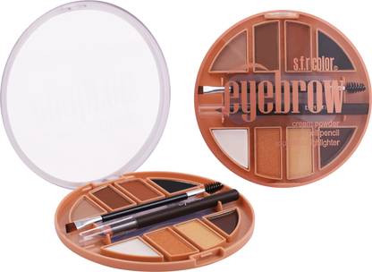 s.f.r color Eyebrow kit With Cream Powder,Stencil Pencil, Applicator & Highlighter 15 g