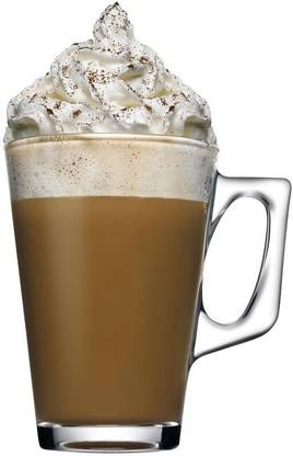 PASABAHCE (Pack of 6) Vintage Irish Cup for Coffee/ Milk Shake/ Cold Coffee/ Hot Chocolate, Glass Set Hot Beverage Glass