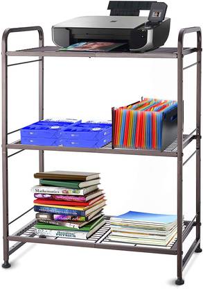 INDIAN STARLINE Trending 3-Tier Stackable Wire Shelving Unit Storage Rack, Expandable & Adjustable Kitchen Storage Cabinet Shelf Organizer, (Black) Iron Kitchen Trolley