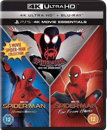 Spider-Man 3 Movie Collection: Spider-man Into the Spider-Verse + Spider-Man: Homecoming + Far From Home (4K UHD + Blu-ray) (6-Disc Box Set) (Region Free) (Fully Packaged Import) - PS5: 4K Movie Essentials