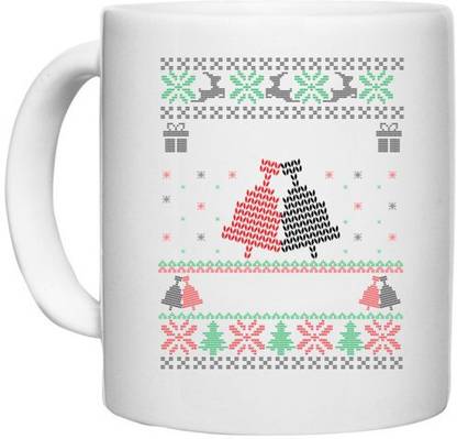 UDNAG White Ceramic Coffee / Tea 'Illustration | Template 5' Perfect for Gifting [330ml] Ceramic Coffee Mug