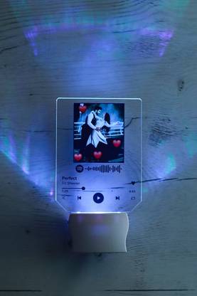 gifteee Spotify Plaque With LED Light & Photo Table Lamp
