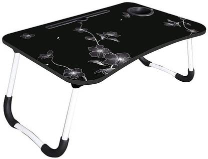DEGVI TREND Multipurpose Foldable Table with Cup Holder, Study , Bed ,Table, Portable Metal Portable Laptop Table