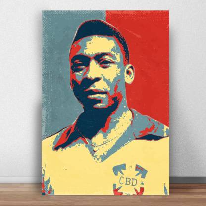 Pele Brazilian Footballer Pop Art Poster for Room & Office (13 Inch X ...