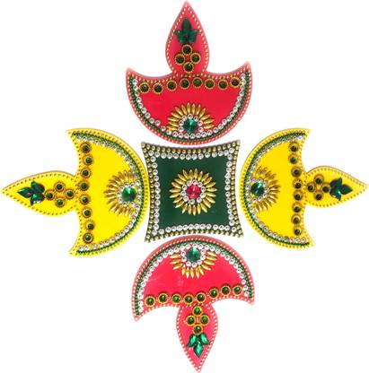 Epoojacart Model 5- Acrylic Rangoli Designs- Rangoli for Festive Decor (Big) Rangoli Stencil