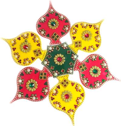 Epoojacart Model 4- Acrylic Rangoli Designs- Rangoli for Festive Decor (Big) Rangoli Stencil