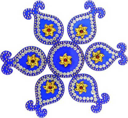 Epoojacart Small Acrylic Rangoli- Model 2 - Acrylic Rangoli Designs- Rangoli for Festive Decor Rangoli Stencil