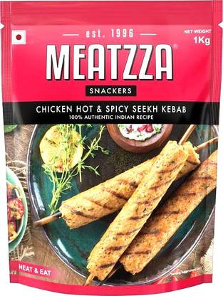 Meatzza Chicken Seekh Kebab Hot and Spicy Lucknowi Chicken Seekh Kabab