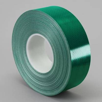 MINSHA EXPORTS High Intensity High Visibility Water Proof Conspicuity Warning Reflective Reflector Radium Tape Sticker 2 Inch X 50 Meter 50.8 mm x 50 m green Reflective Tape