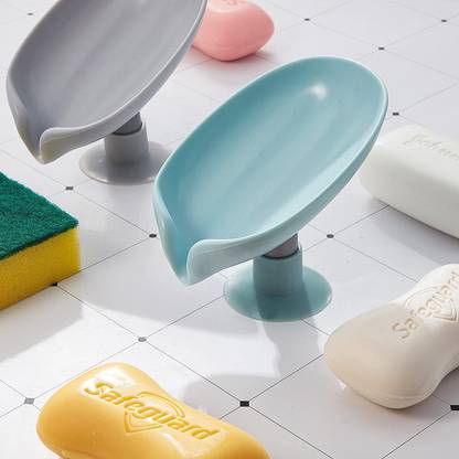 CHEAPER SHOP Soap Dish Leaf Soap Box Drain Soap Holder Bathroom Shower Soap Holder Dish Storage Plate Tray Bathroom Supplies Soap Container (Leaf-Shape Soap Dish, 1)