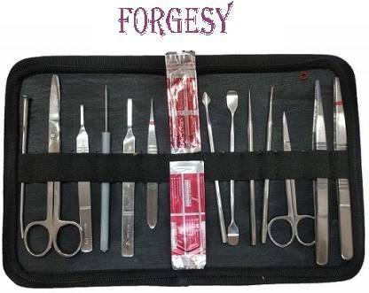 Forgesy SURGICAL Stainless Steel Dissection Kit , Silver Utility Forceps Utility Forceps
