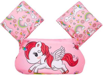 Koochie Koo Unicorn Printed Pool Float Arm Bands For Kids From 2 To 6 Years 22 To 55 lbs Swim Floatation Belt
