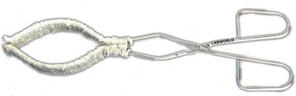 THE LABWORLD bk 1 Steel beaker tong 12 inches long for laboratory general purpose use with cotton thread cover curves to hold hot surface 30 cm NA Beaker Tong