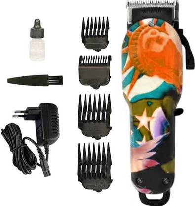 KJHF Professional Cordless Rechargeable Hair Clipper powerful Hair Trimmer Beard Cutter Runtime: 120 min Trimmer for Men (Multicolor) Grooming Kit 120 min  Runtime 4 Length Settings