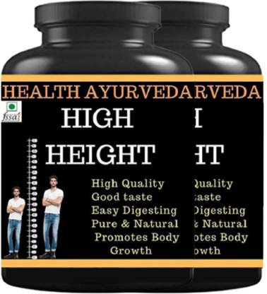 Health Ayurveda High Height Increase - Banana Flavor - 100 gms Powder (Pack Of 2)