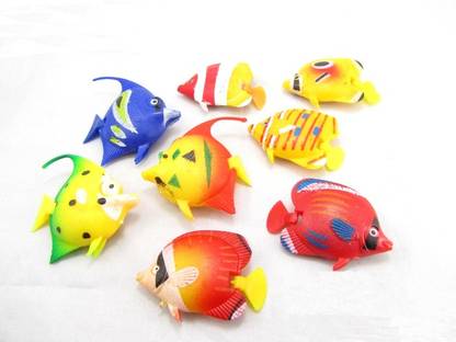 Petzlifeworld Aquarium Fish Tank Fake Floating Plastic Fish Pack of 10 Aquarium Tool