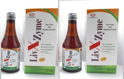 ZOIC LIVXZYME Syrup | Liver Tonic | 100% Ayurvedic & Natural | Improves Appetite | Stimulates Liver Function | Digestive Enzyme Syrup (400 ml)(Pack of 2 )