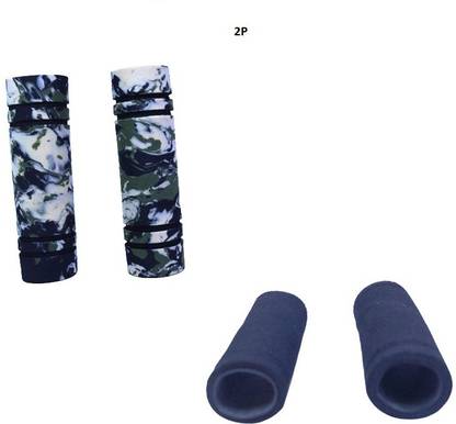 Car Life HANDLE GRIP COVER GREEN AND BLACK Handle Bar Grip For Universal For Bike Universal For Bike