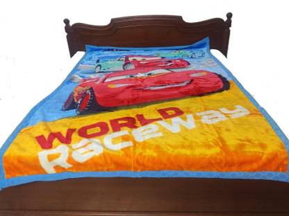 Signature Cartoon Single Mink Blanket for  Heavy Winter
