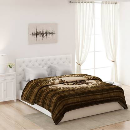 MONTE CARLO Printed Double Mink Blanket for  Heavy Winter