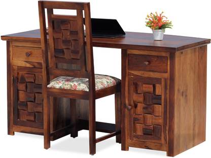 Sheesham Craft Nivora With Chair,SmoothEdges,FloorProtector,NaturalColour,MatteFinished Solid Wood Workstation