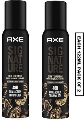 AXE Signature Dark Temptation Smooth Chocolate Fragrance No Gas Deodorant Body Spray Each 122ml (Pack of __2) Body Spray  -  For Men