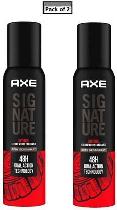 AXE Signature Intense Strong Woody Fragrance No Gas Deodorant Body Spray Each 122ml (Pack of __2) Body Spray  -  For Men