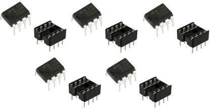impression IC555 General Purpose Timer IC + IC Base - 5 Pieces Electronic Components Electronic Hobby Kit Electronic Components Electronic Hobby Kit