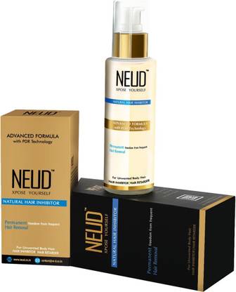 NEUD Natural Hair Inhibitor- Permanent Reduction of Unwanted Hair for Men & Women Cream
