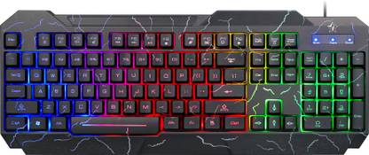 Flipkart SmartBuy PK-72 LED Backlit with Mechanical Switch Feeling Wired USB Standard Gaming Keyboard Compatible with Desktop, Laptop, Mac