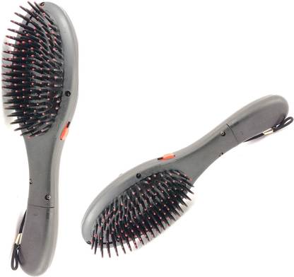 PTOSS 2-in-1 Magnetized Hair Brush and Vibratory Body Massager Battery Operated (Battery not included) Pack of 2 (Combo) Massager