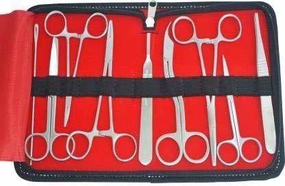 mediwave Dressing and Suturing Set of 9 Pcs in Pouch Medical Equipment Combo Surgical Screw