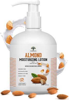 Vanalaya Almond Moisturizing Lotion with shea butter Vitamin E and coconut oil Moisturizer 300ml