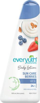 Everyuth Naturals Sun Care Berries Body Lotion| With SPF-15 For Sun Protection