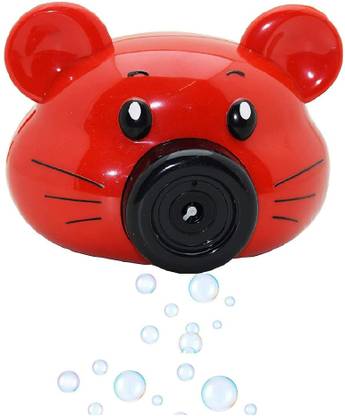 AZUS Camera Shaped Mouse Bubble Blower with 2 Bubble Solutions Toy Bubble Maker