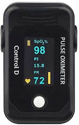 Control D Professional SpO2, PI, Plethmysmogram, Pulse Bar Graph FingerTip Oxy meter Finger Oxygen Saturation Heart Rate Monitor Pulse Oximeter