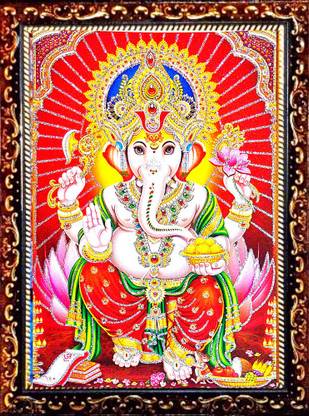 SUNINOW LORD GANESH | GANPATI BAPPA MORYA | GANPATI | GANESHA PHOTO FRAME Religious Frame